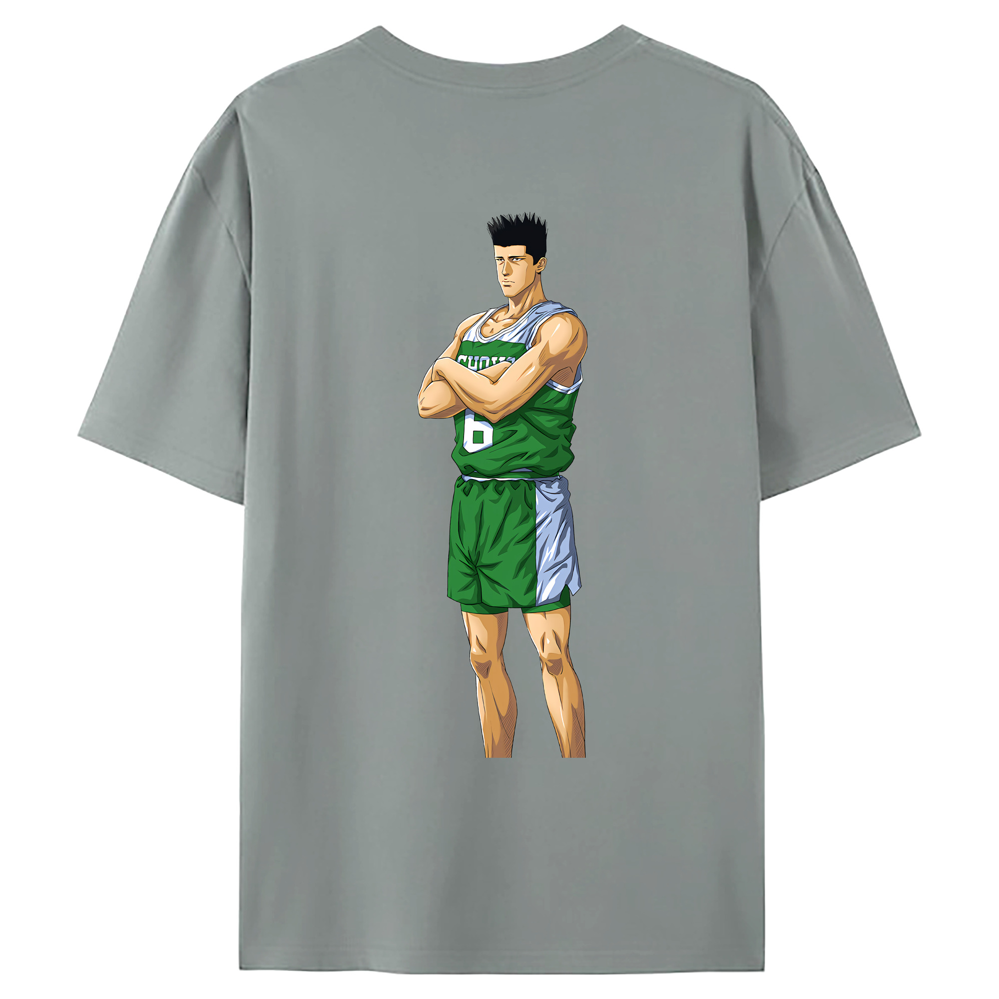 （画像用） SLAM DUNK／スラムダンク 綿100％ メンズ半袖Tシャツ（バックプリント） 通気性